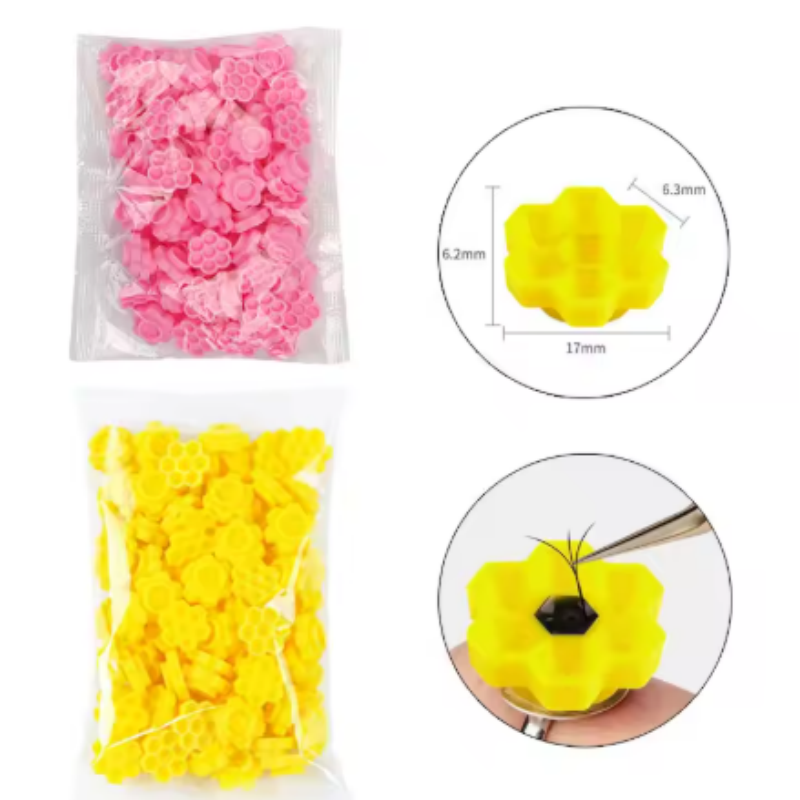 Eyelash Extension Last - Wimperverlenging Roze Bloem Lijm Vertragende Cup
