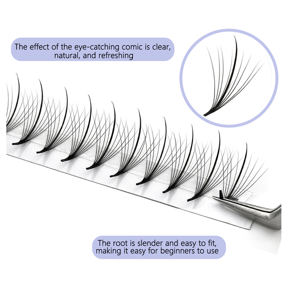 Eyelash Extension Hybrid - Aguud 3D 5D 7D 9D Piekerige