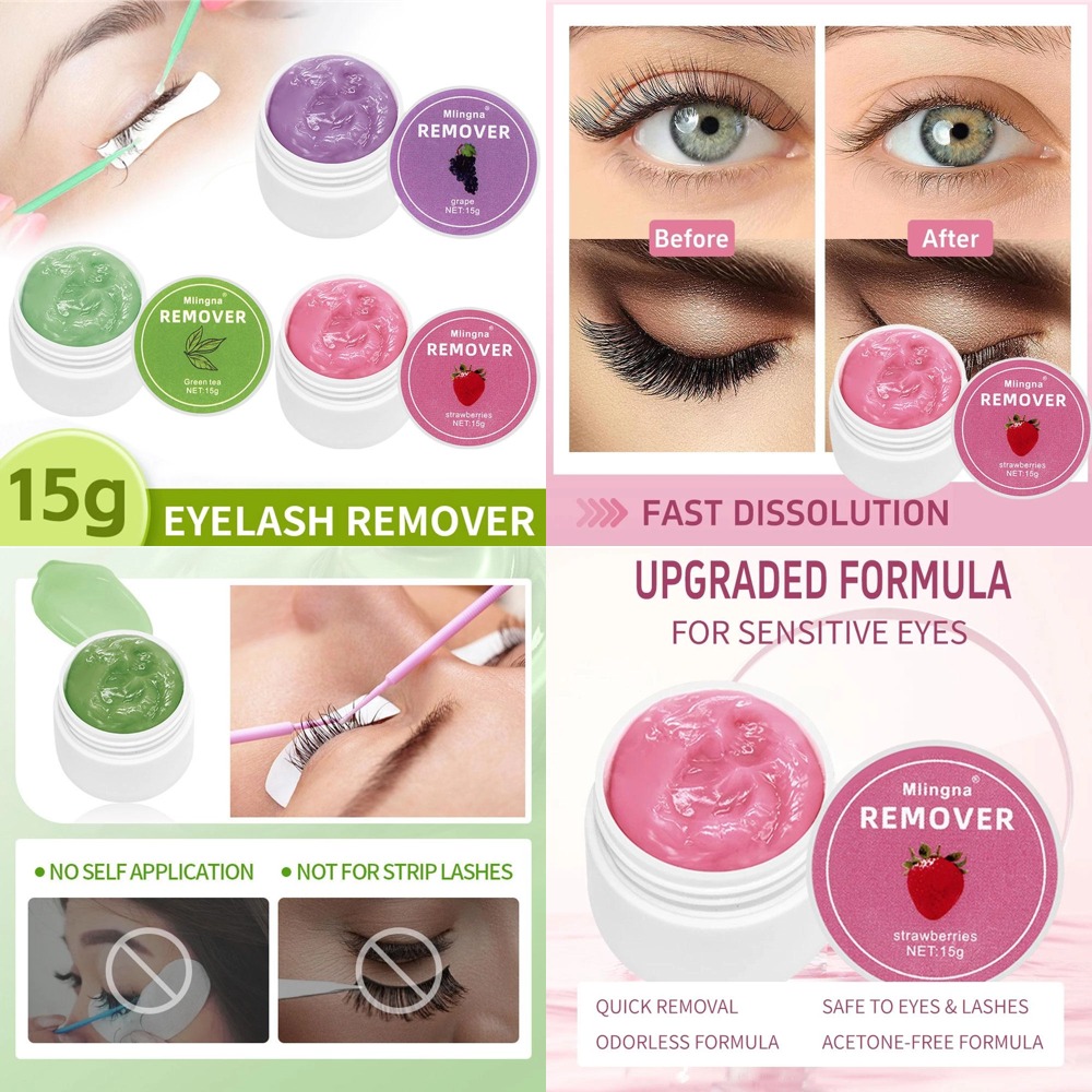 Eyelash Extension Adhesive - 1 stuk Wimperlijmverwijderaar Crème Transparant Professioneel