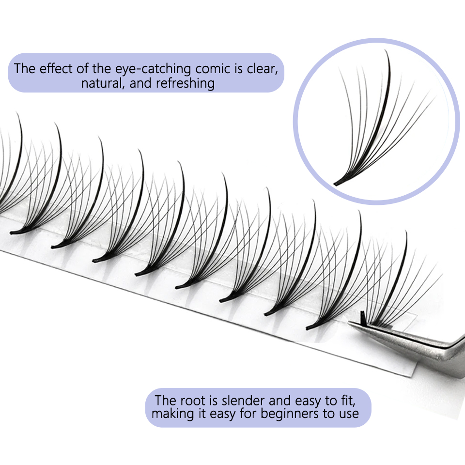 AGUUD Pointy Base Wispy Premad - Eyelash Extension Hybrid recensie en prijs