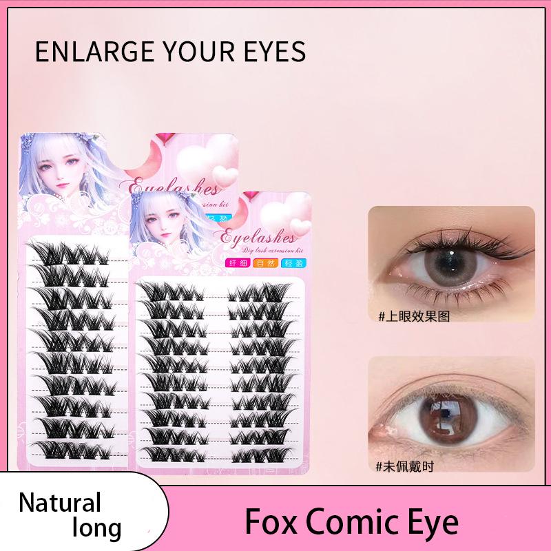 80 enkele clusters scheef vlie - Eyelash Extension Hybrid recensie en prijs