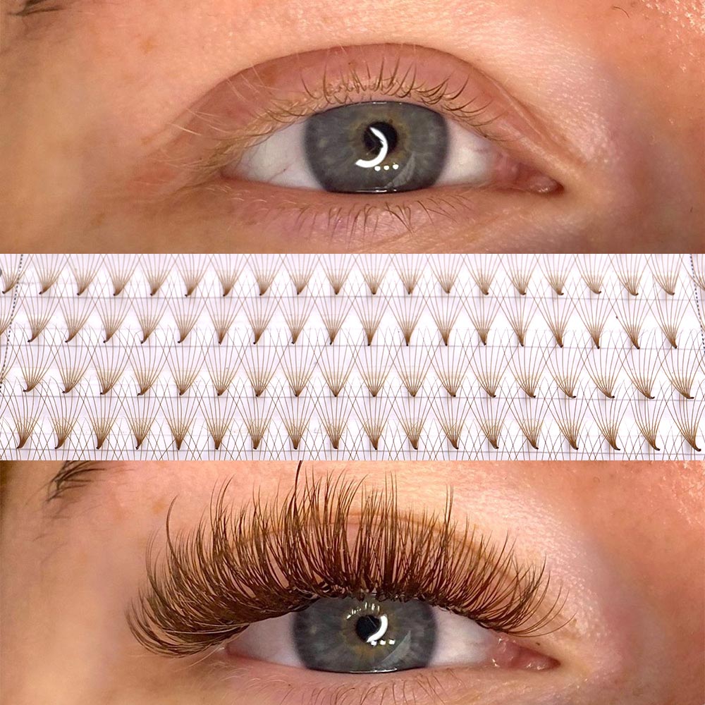 320 gekleurde puntige bruine p - Eyelash Extension Remover At Home recensie en prijs