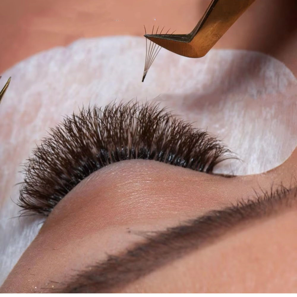 1200 Fans 3D 8D 5D Bruin Gekle - Eyelash Extension Hybrid recensie en prijs
